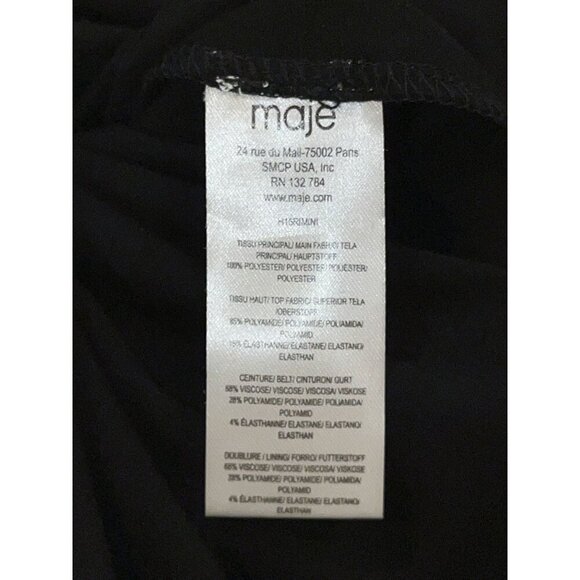 Maje Black Rimini Crochet Midi  Dress Women's Size 1 Small - Picture 11 of 12